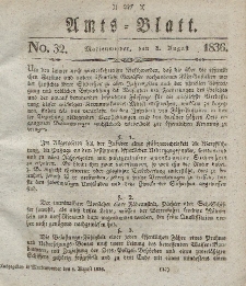 Amts-Blatt der Königl. Regierung zu Marienwerder, 5. August 1836, No. 32.