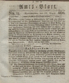 Amts-Blatt der Königl. Regierung zu Marienwerder, 12. August 1836, No. 33.