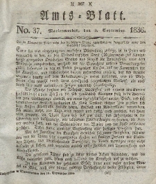 Amts-Blatt der Königl. Regierung zu Marienwerder, 9. September 1836, No. 37.