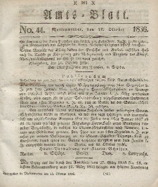Amts-Blatt der Königl. Regierung zu Marienwerder, 28. Oktober 1836, No. 44.