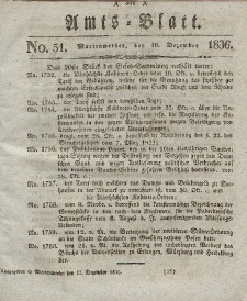 Amts-Blatt der Königl. Regierung zu Marienwerder, 16. Dezember 1836, No. 51.