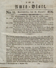 Amts-Blatt der Königl. Regierung zu Marienwerder, 30. Dezember 1836, No. 53.