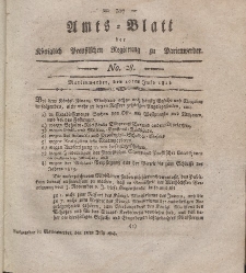 Amts-Blatt der Königl. Preuß. Regierung zu Marienwerder, 10. Juli 1818, No. 28.