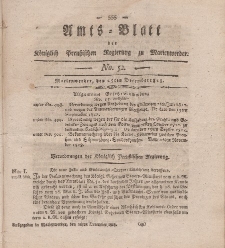 Amts-Blatt der Königl. Preuß. Regierung zu Marienwerder, 25. Dezember 1818, No. 52.