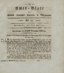 Amts-Blatt der Königl. Preuß. Regierung zu Marienwerder, 16. Juli 1819, No. 29.