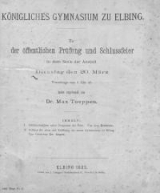Zu der öffentlichen Prüfung der Schüler des Gymnasiums zu Elbing...