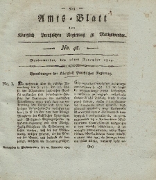 Amts-Blatt der Königl. Preuß. Regierung zu Marienwerder, 26. November 1819, No. 48.