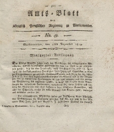 Amts-Blatt der Königl. Preuß. Regierung zu Marienwerder, 3. Dezember 1819, No. 49.