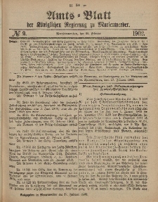 Amts-Blatt der Königlichen Regierung zu Marienwerder, 26. Februar 1902, No. 9.
