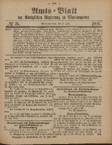 Amts-Blatt der Königlichen Regierung zu Marienwerder, 18. Juni 1902, No. 25.
