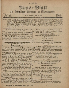 Amts-Blatt der Königlichen Regierung zu Marienwerder, 2. Juli 1902, No. 27.