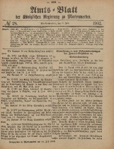 Amts-Blatt der Königlichen Regierung zu Marienwerder, 9. Juli 1902, No. 28.
