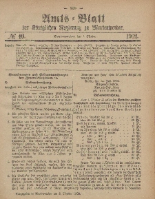 Amts-Blatt der Königlichen Regierung zu Marienwerder, 1. Oktober 1902, No. 40.