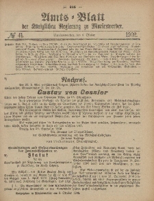 Amts-Blatt der Königlichen Regierung zu Marienwerder, 8. Oktober 1902, No. 41.