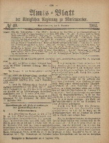 Amts-Blatt der Königlichen Regierung zu Marienwerder, 3. Dezember 1902, No. 49.