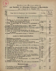 Amts-Blatt der Königl. Preuß. Regierung zu Marienwerder (Inhalts-Verzeichniß... - Januar- Dezember 1902)