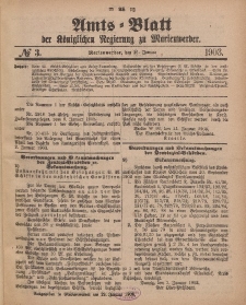 Amts-Blatt der Königlichen Regierung zu Marienwerder, 21. Januar 1903, No. 3.