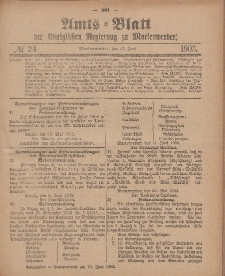 Amts-Blatt der Königlichen Regierung zu Marienwerder, 17. Juni 1903, No. 24.