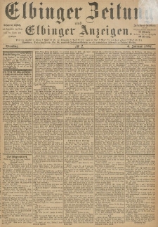 Elbinger Zeitung und Elbinger Anzeigen, Nr. 2 Dienstag 4. Januar 1887