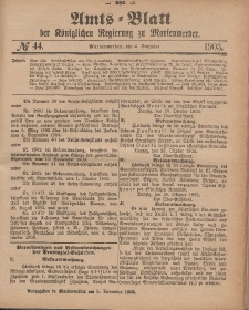 Amts-Blatt der Königlichen Regierung zu Marienwerder, 4. November 1903, No. 44.