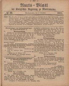 Amts-Blatt der Königlichen Regierung zu Marienwerder, 19. November 1903, No. 46.