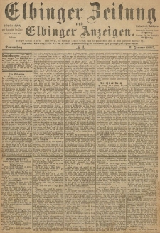 Elbinger Zeitung und Elbinger Anzeigen, Nr. 4 Donnerstag 6. Januar 1887