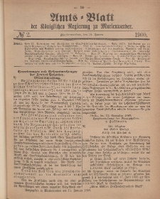 Amts-Blatt der Königlichen Regierung zu Marienwerder, 10. Januar 1900, No. 2.