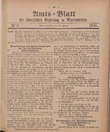 Amts-Blatt der Königlichen Regierung zu Marienwerder, 21. Februar 1900, No. 8.