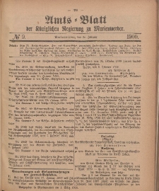 Amts-Blatt der Königlichen Regierung zu Marienwerder, 28. Februar 1900, No. 9.