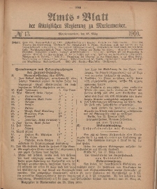 Amts-Blatt der Königlichen Regierung zu Marienwerder, 28. März 1900, No. 13.