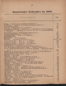 Amts-Blatt der Königl. Preuß. Regierung zu Marienwerder (Alphabetisches Sachregister - 1900)