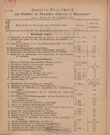 Amts-Blatt der Königl. Preuß. Regierung zu Marienwerder (Inhalts-Verzeichniß... - Januar- Dezember 1900)