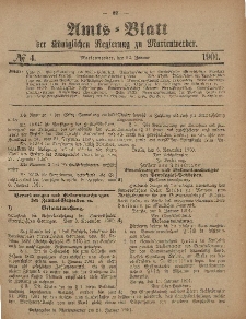 Amts-Blatt der Königlichen Regierung zu Marienwerder, 23. Januar 1901, No. 4.