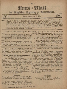 Amts-Blatt der Königlichen Regierung zu Marienwerder, 13. März 1901, No. 11.
