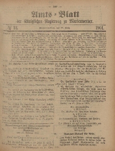 Amts-Blatt der Königlichen Regierung zu Marienwerder, 27. März 1901, No. 13.