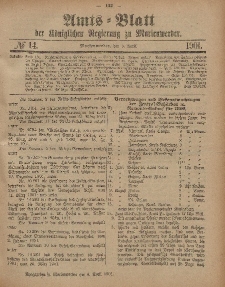 Amts-Blatt der Königlichen Regierung zu Marienwerder, 3. April 1901, No. 14.