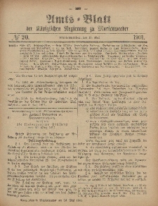 Amts-Blatt der Königlichen Regierung zu Marienwerder, 15. Mai 1901, No. 20.