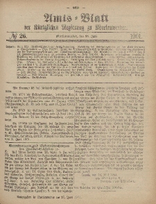 Amts-Blatt der Königlichen Regierung zu Marienwerder, 26. Juni 1901, No. 26.