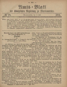 Amts-Blatt der Königlichen Regierung zu Marienwerder, 10. Juli 1901, No. 28.