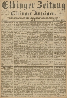Elbinger Zeitung und Elbinger Anzeigen, Nr. 13 Sonntag 16. Januar 1887