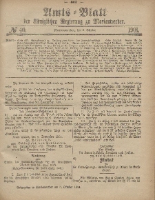 Amts-Blatt der Königlichen Regierung zu Marienwerder, 2. Oktober 1901, No. 40.