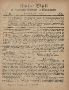 Amts-Blatt der Königlichen Regierung zu Marienwerder, 4. Dezember 1901, No. 49.