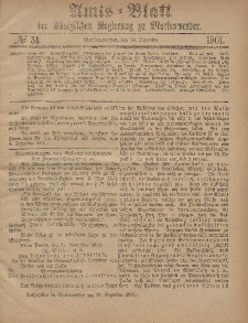 Amts-Blatt der Königlichen Regierung zu Marienwerder, 18. Dezember 1901, No. 51.