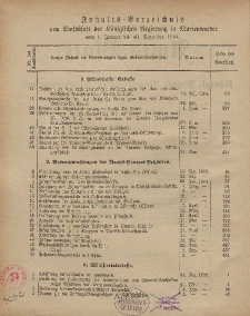 Amts-Blatt der Königl. Preuß. Regierung zu Marienwerder (Inhalts-Verzeichniß... - Januar- Dezember 1904)