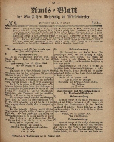 Amts-Blatt der Königlichen Regierung zu Marienwerder, 10. Februar 1904, No. 6.