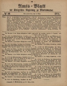 Amts-Blatt der Königlichen Regierung zu Marienwerder, 9. März 1904, No. 10.