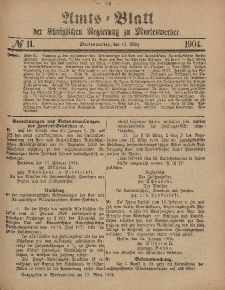 Amts-Blatt der Königlichen Regierung zu Marienwerder, 16. März 1904, No. 11.