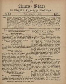 Amts-Blatt der Königlichen Regierung zu Marienwerder, 15. Juni 1904, No. 24.