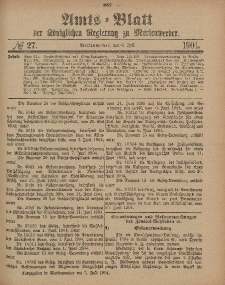 Amts-Blatt der Königlichen Regierung zu Marienwerder, 6. Juli 1904, No. 27.