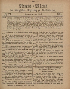 Amts-Blatt der Königlichen Regierung zu Marienwerder, 6. Juli 1904, No. 27.